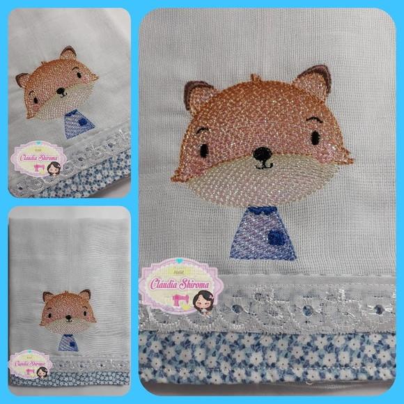 Fralda boca bordada personalizada