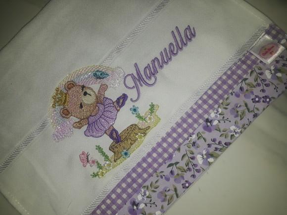 Fralda boca bordada personalizada