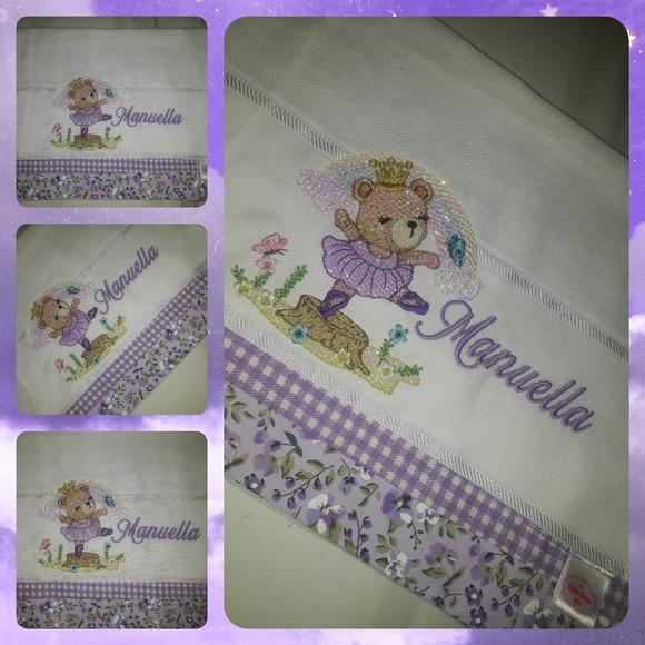 Fralda boca bordada personalizada