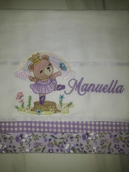 Fralda boca bordada personalizada