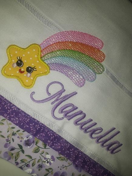 Fralda boca bordada personalizada