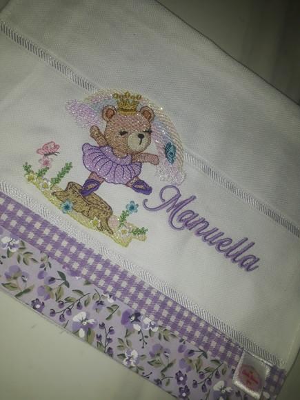 Fralda boca bordada personalizada