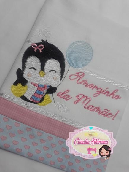Fralda boca bordada personalizada