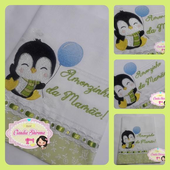 Fralda boca bordada personalizada