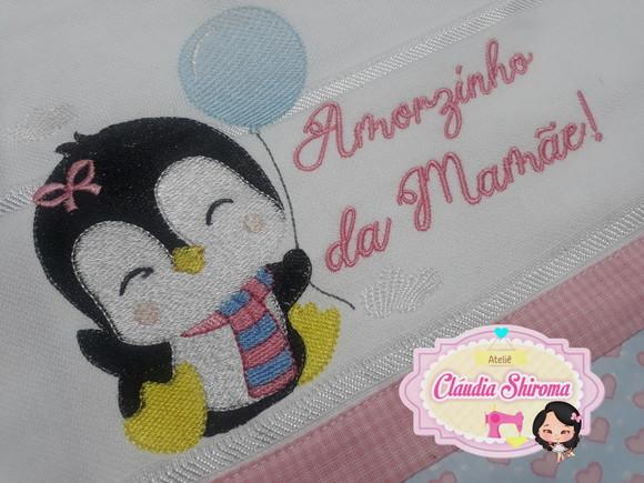 Fralda boca bordada personalizada