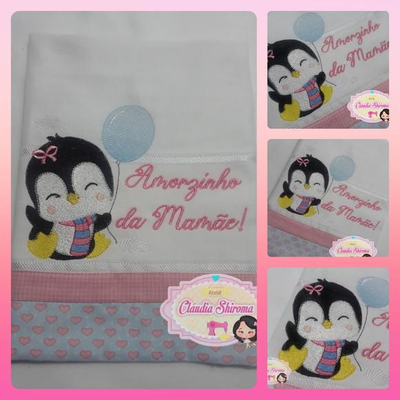 Fralda boca bordada personalizada