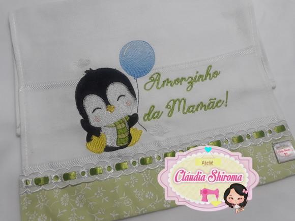 Fralda boca bordada personalizada