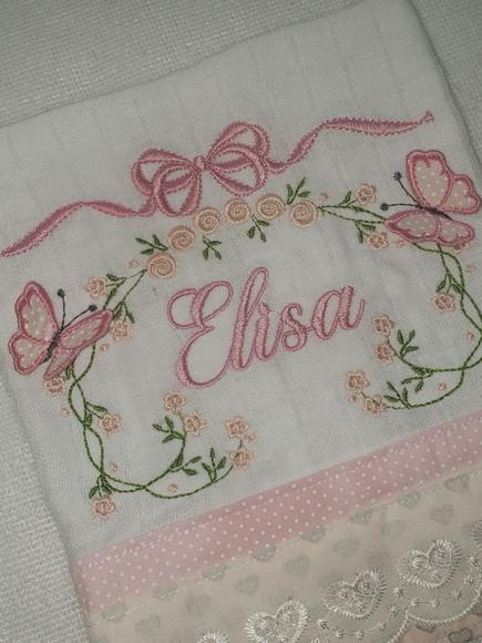 Fralda Boca Bordada Personalizada