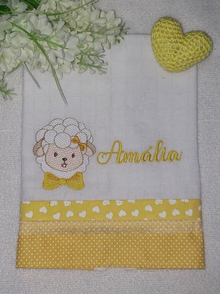 Fralda Boca Bordada Personalizada
