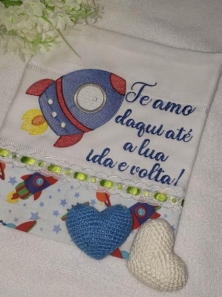 Fralda Boca Bordada Personalizada
