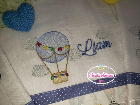 Fralda Boca Bordada Personalizada