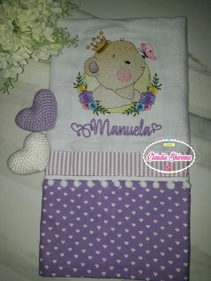 Fralda Boca Bordada Personalizada