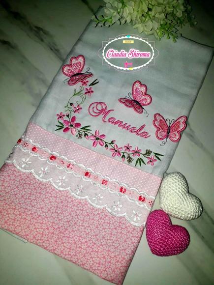Fralda Boca Bordada Personalizada