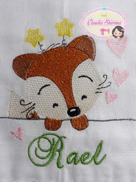 Fralda bordada passeio personalizada
