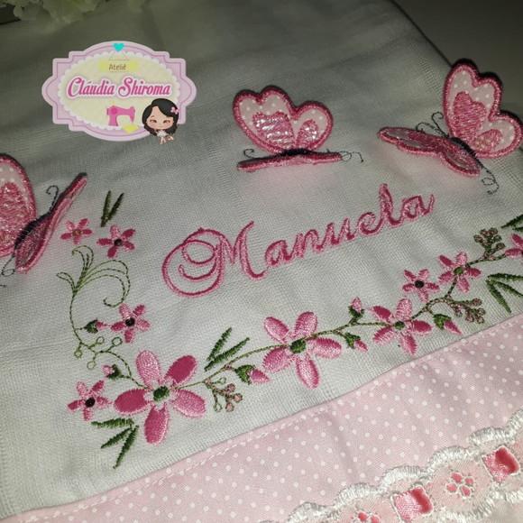 Fralda passeio bordada personalizada