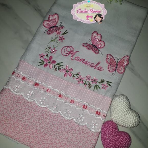 Fralda passeio bordada personalizada