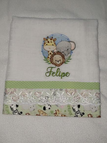Fralda Passeio Bordada Personalizada