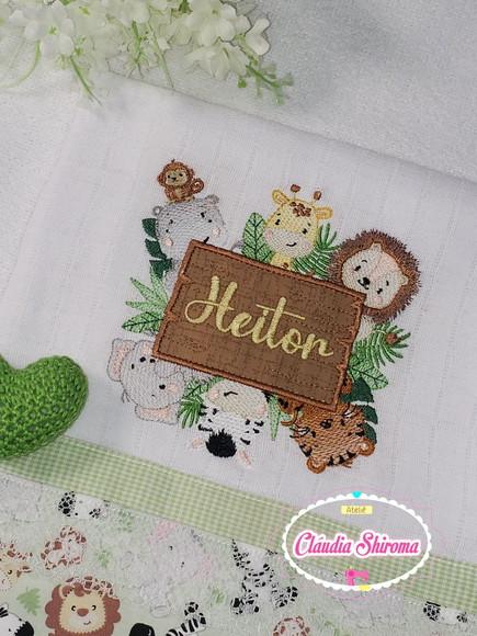 Fralda Passeio Bordada Personalizada
