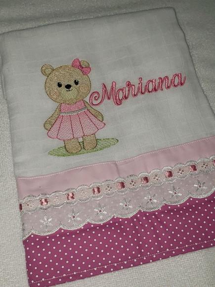 Fralda Passeio Bordada Personalizada