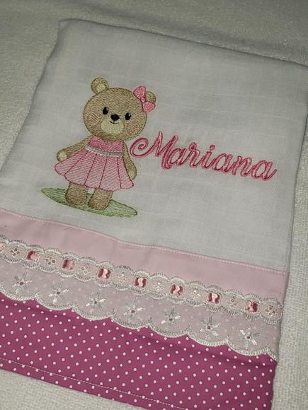 Fralda Passeio Bordada Personalizada