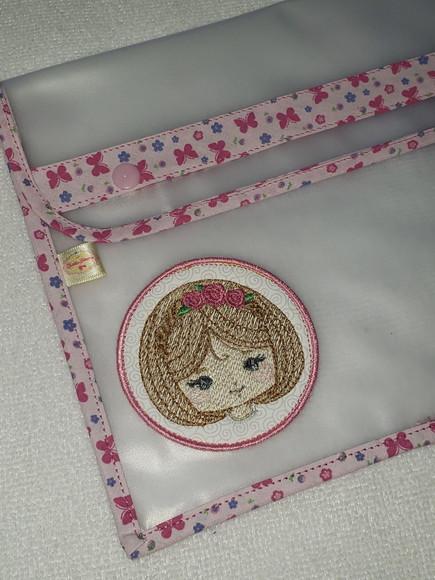 Kit 2 Fraldas Bordadas + Bolsa Plástica