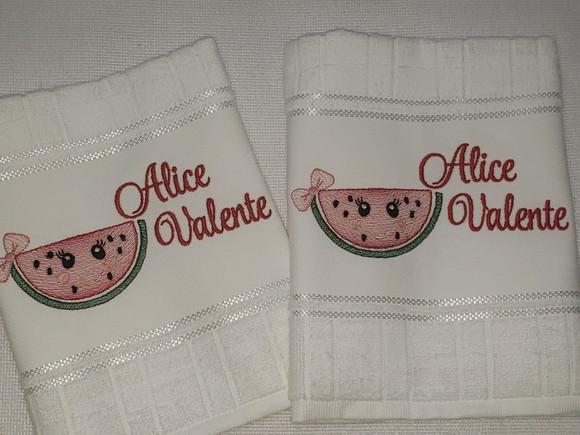 Kit 2 Toalhas Escolar Infantil Personalizada