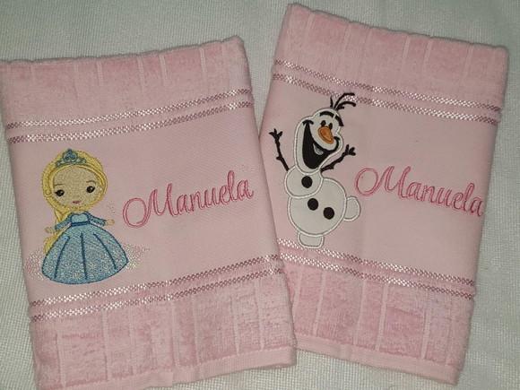Kit 2 Toalhas Escolar Infantil Personalizada
