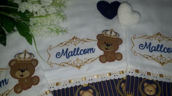 Kit 3 Fraldas Bordadas