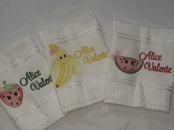 Kit 3 Toalhas Escolar Infantil Personalizada