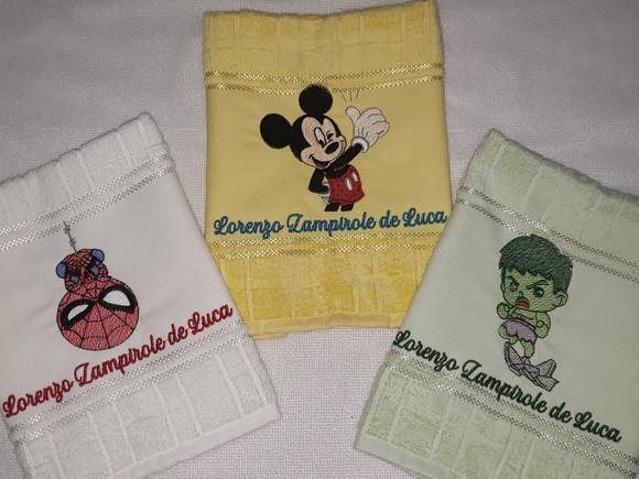 Kit 3 Toalhas Escolar Infantil Personalizada