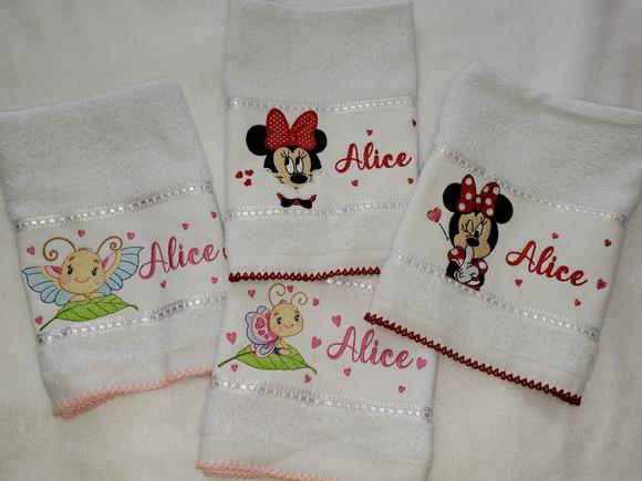 Kit 4 Toalhas Escolar Infantil Personalizada