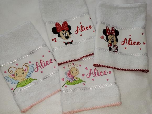 Kit 4 Toalhas Escolar Infantil Personalizada