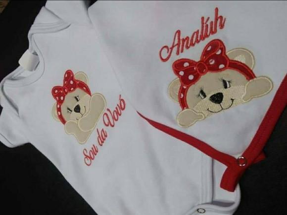 Kit Body Personalizado e Fralda Segura Chupeta