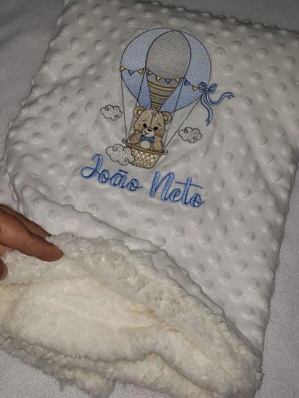 Kit Cobertor Infantil Soft para Bebê + Prendedor de Chupeta