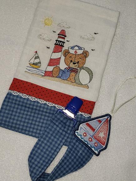 Kit Fralda de Boca e Prendedor de Chupetas
