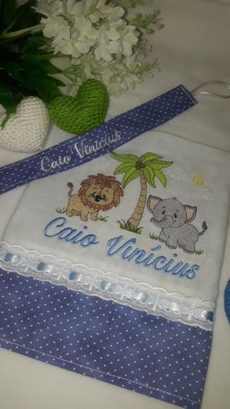 Kit Fralda de Boca e Prendedor de Chupetas