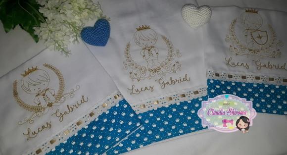 Kit fraldas bordadas
