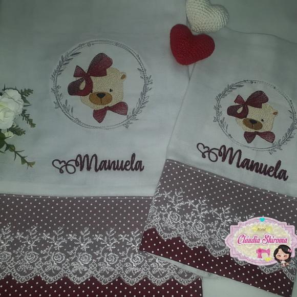 Kit Fraldas Bordadas 2 Fraldas