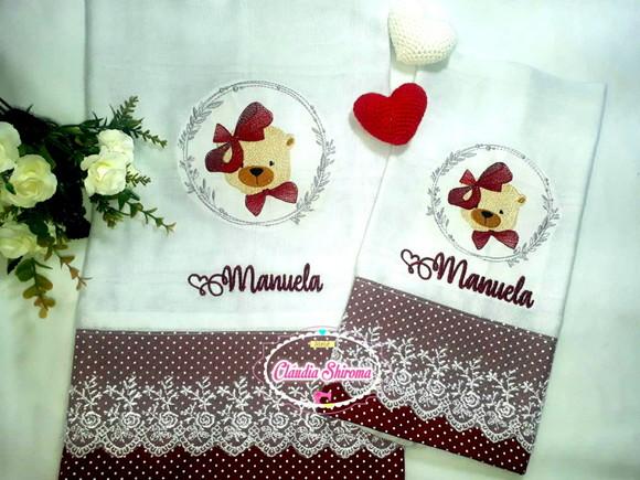 Kit Fraldas Bordadas 2 Fraldas
