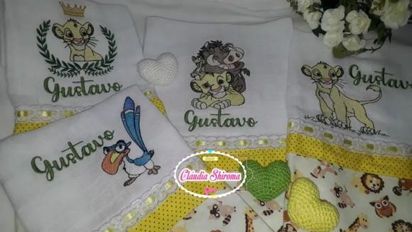 Kit Fraldas Bordadas 4 Peças