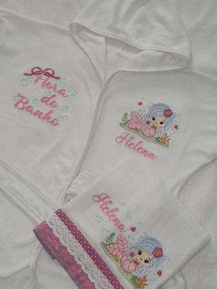 Kit Roupão de Bebê e Fralda Personalizado
