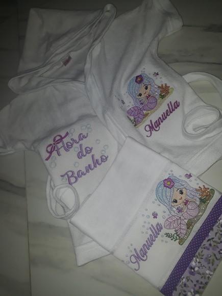 Kit Roupão de Bebê e Fralda Personalizado