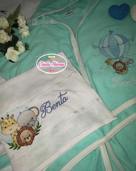 Kit Roupão de Bebê e Fralda Personalizado