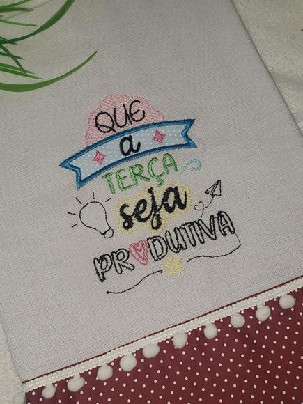 Pano de Prato Frase