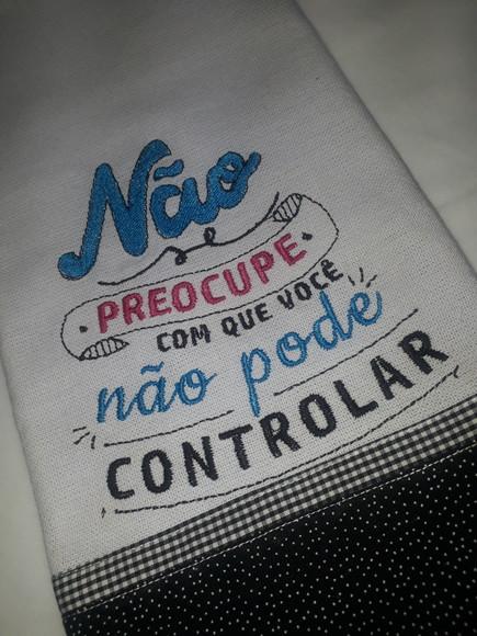 Pano de Prato Frase