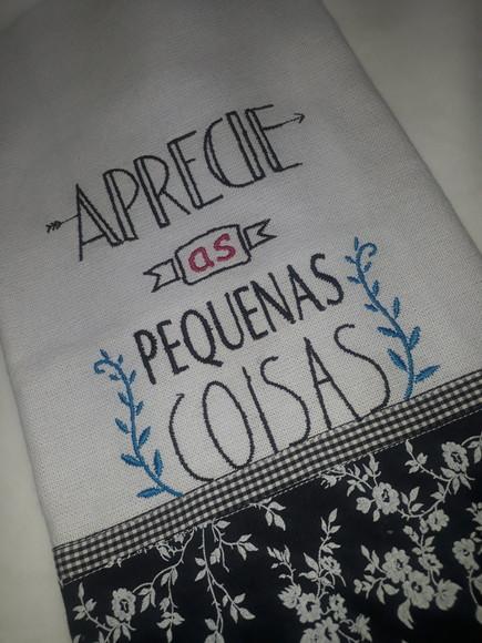 Pano de Prato Frase