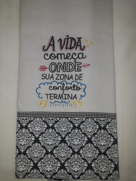 Pano de Prato Frase