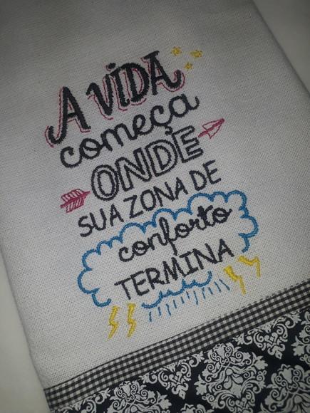 Pano de Prato Frase