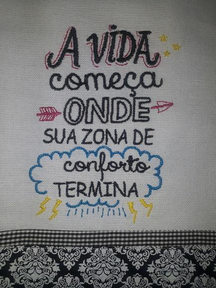 Pano de Prato Frase