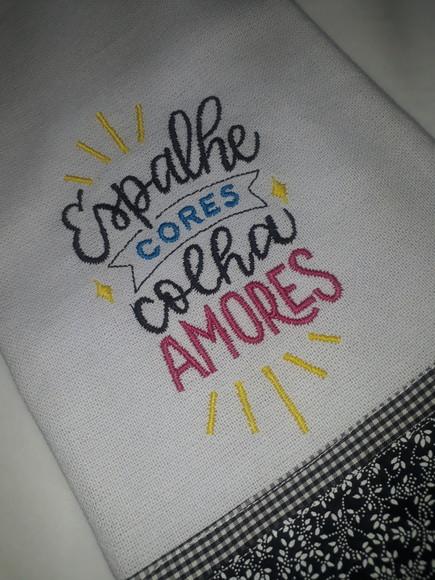 Pano de Prato Frase